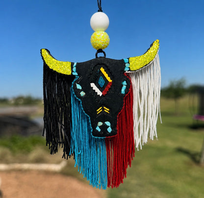 Aztec Bull Skull- Medium Size