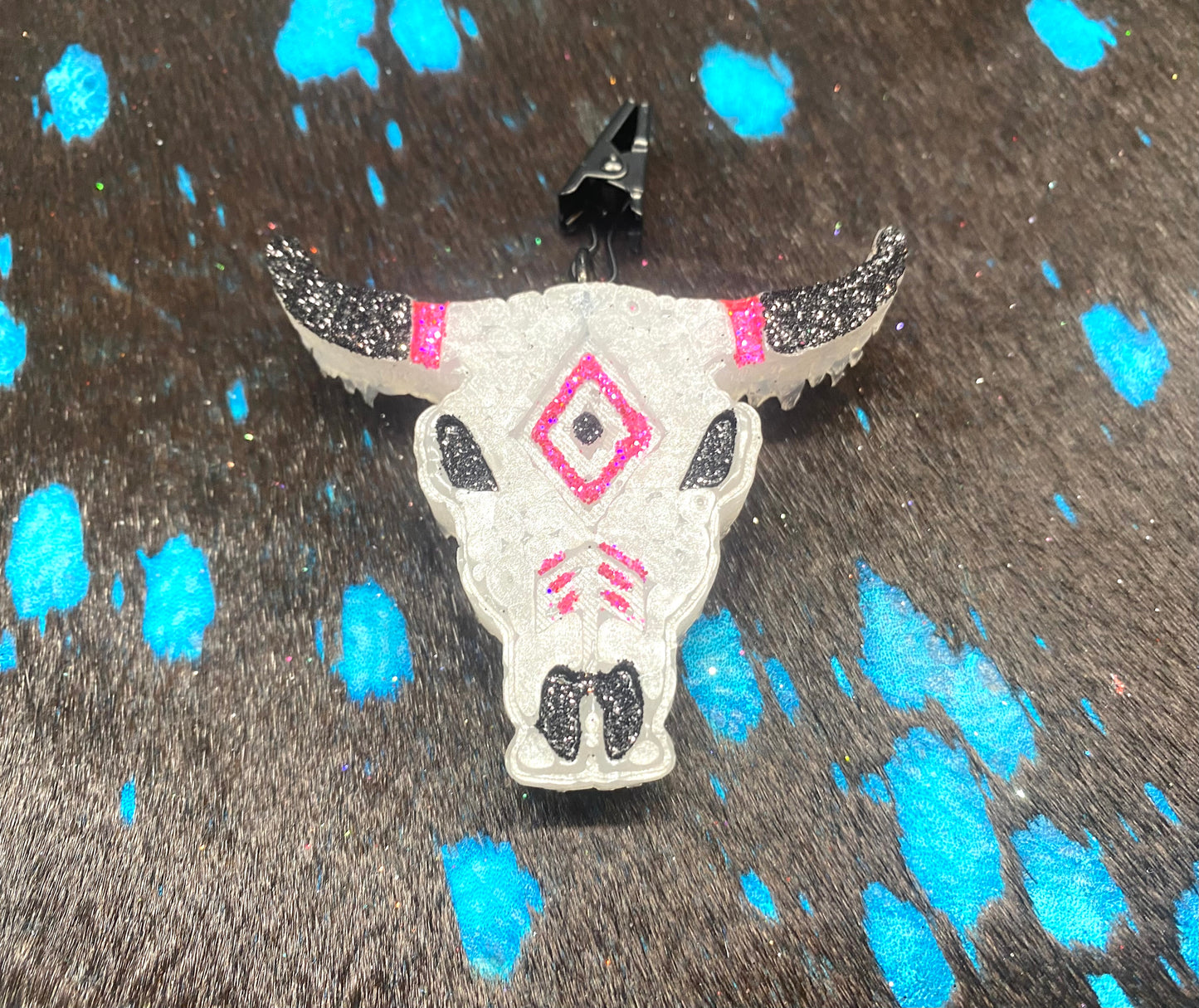 Aztec Bull Skull Vent Clip-THIS IS FOR ONLY 1 VENT CLIP