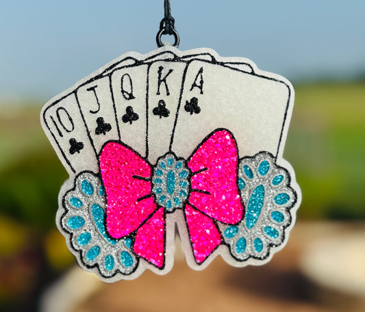 Royal Flush Cards with Squash Blossom and Bow