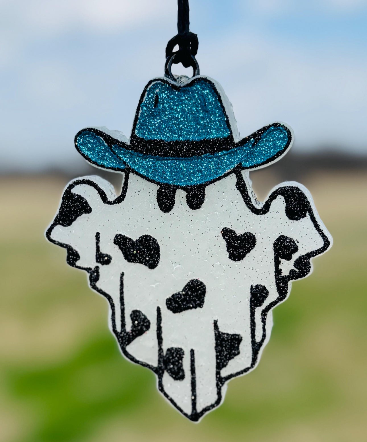 Ghost with Cow print and Cowboy Hat-Option 2