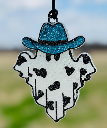 Ghost with Cow print and Cowboy Hat-Option 2