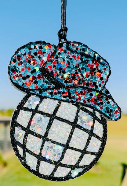 Disco Ball with Cowgirl Hat