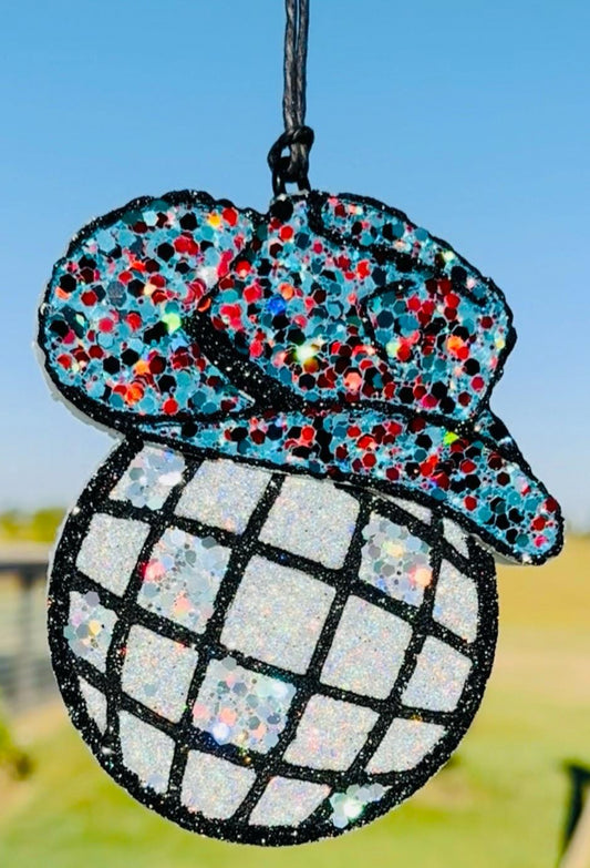 Disco Ball with Cowgirl Hat