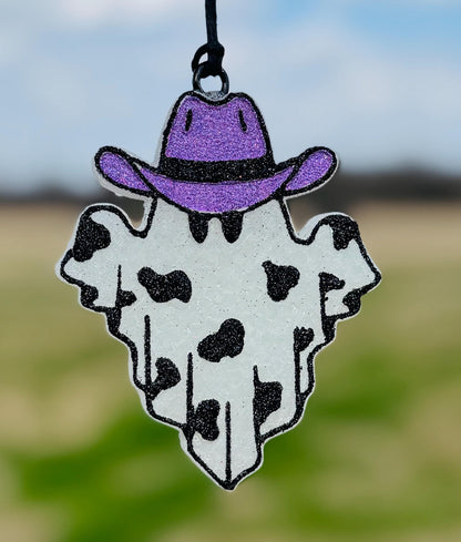 Ghost with Cow print and Cowboy Hat-Option 2