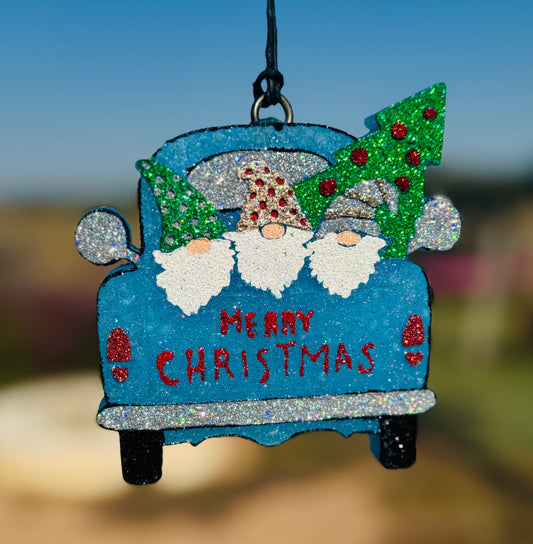 Christmas Truck with Gnomes