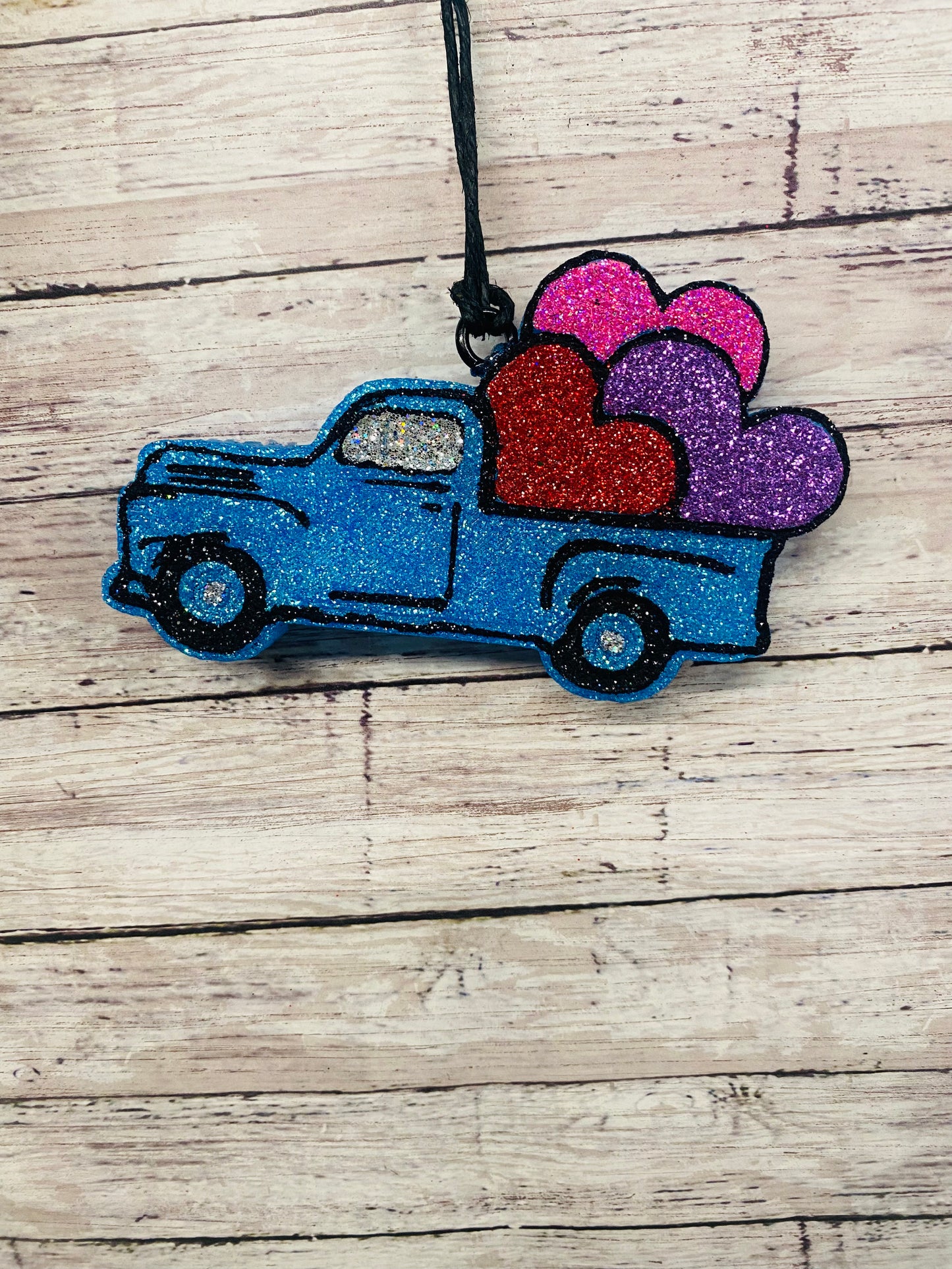 Valentine's Day Truck with Hearts