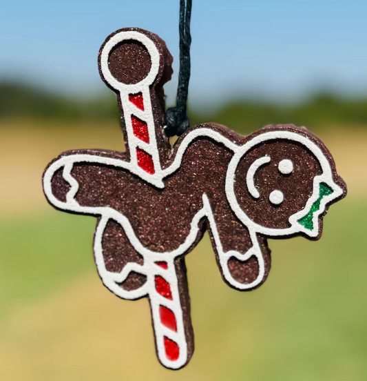 Naughty Gingerbread Girl on Pole Leaning