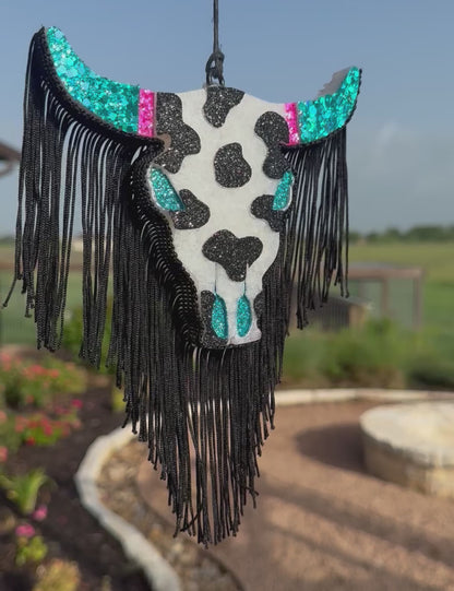 Aztec Bull (large) with Cow Print