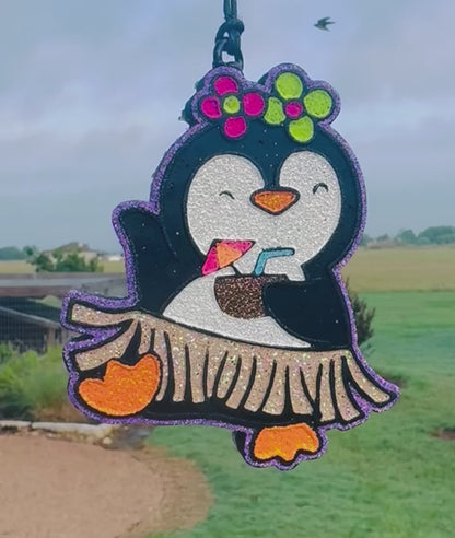 Summer Penguin with Coconut Drink