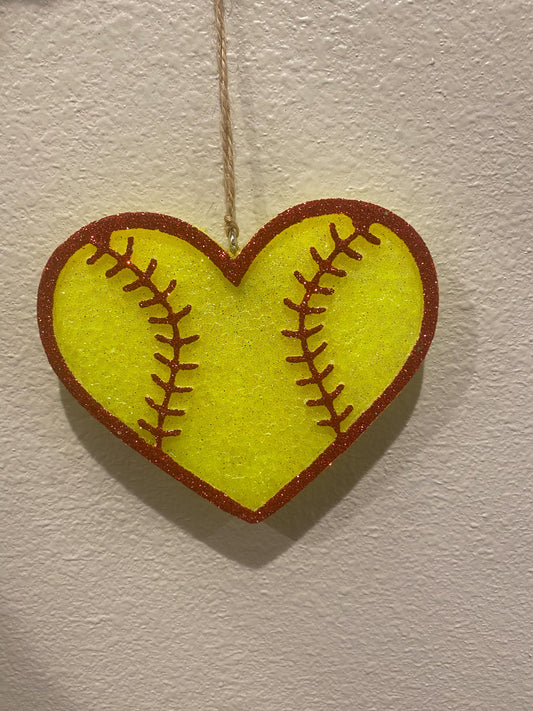 Softball/Baseball Heart - Large